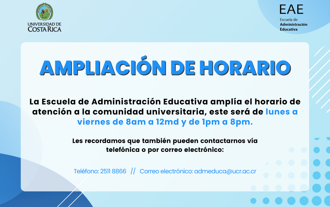 Ampliación de horario de atención.