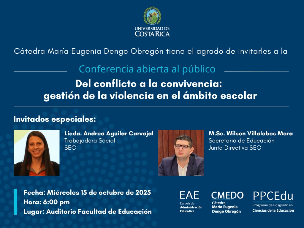 Invitación: Del conflicto a la convivencia: gestión de la violencia en el ámbito escolar
